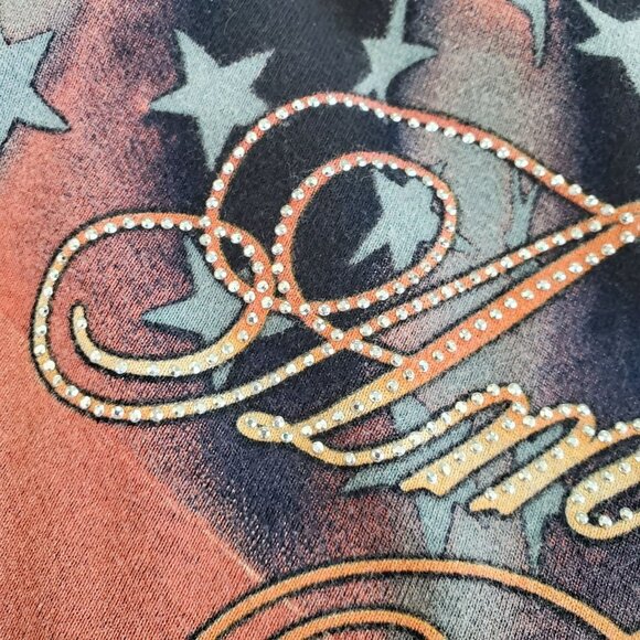 Fresh Bleu Womens American Dream Cotton T-Shirt Small Multi-Print Short Sleeve - Picture 9 of 9